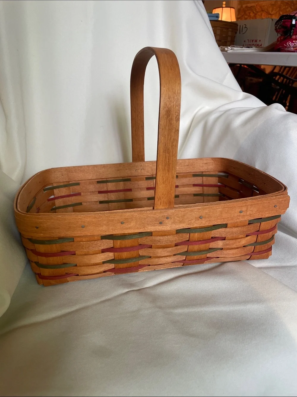 Longaberger 1990 Merry Christmas Basket Signed by Dave Longaberger.